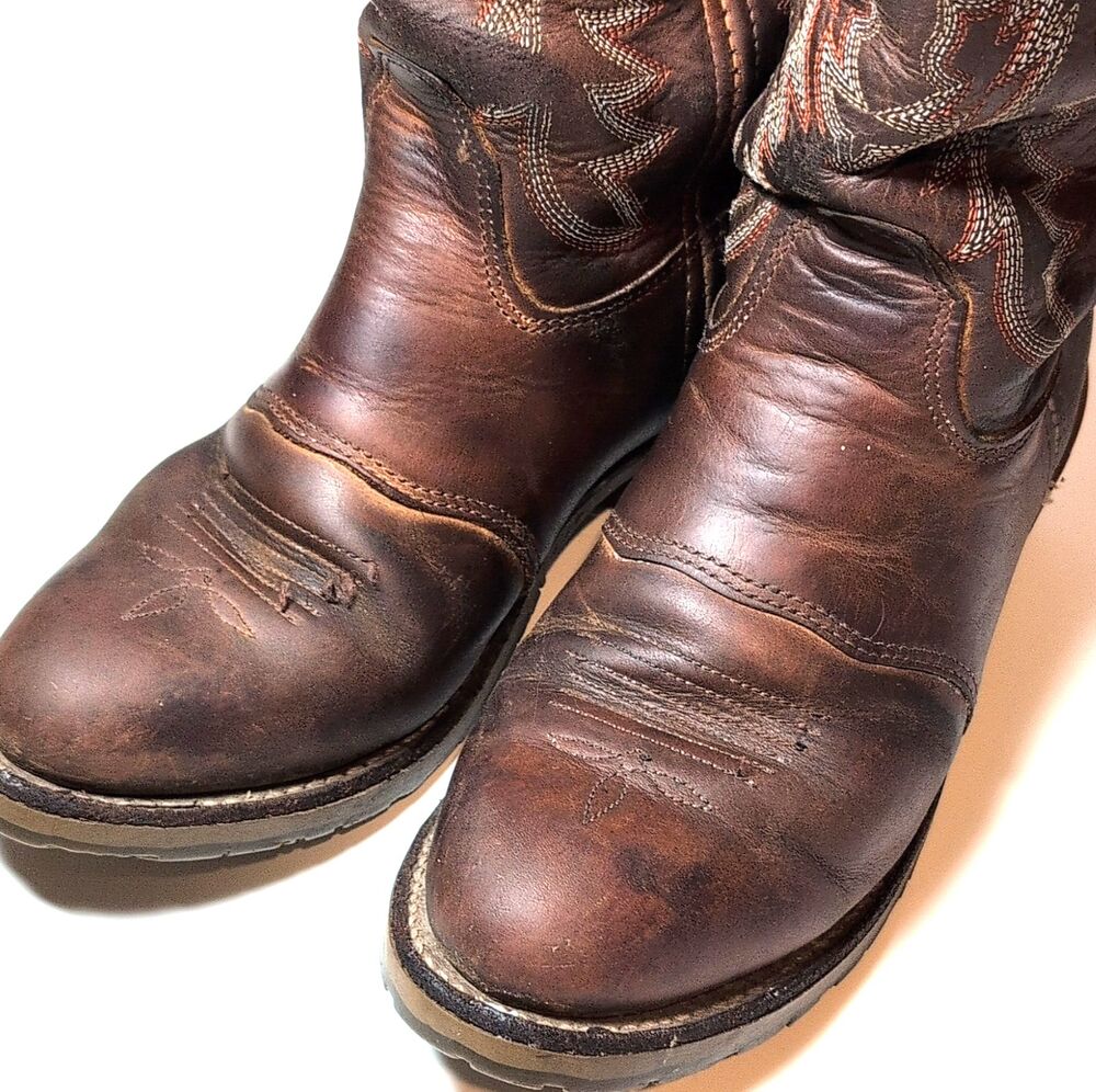 Double-H DH5159 Brown Western Equestrian Boots Men's US Size 7 Woman 8 - Picture 5 of 10